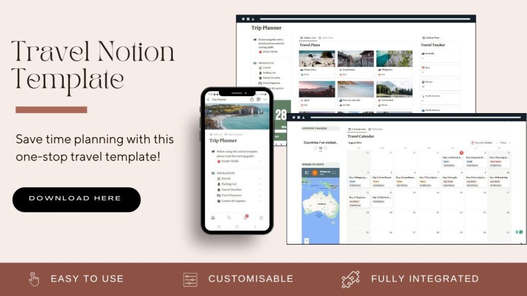 Notion Travel template