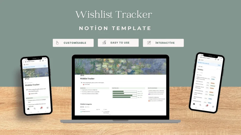 Shopping wishlist tracker
