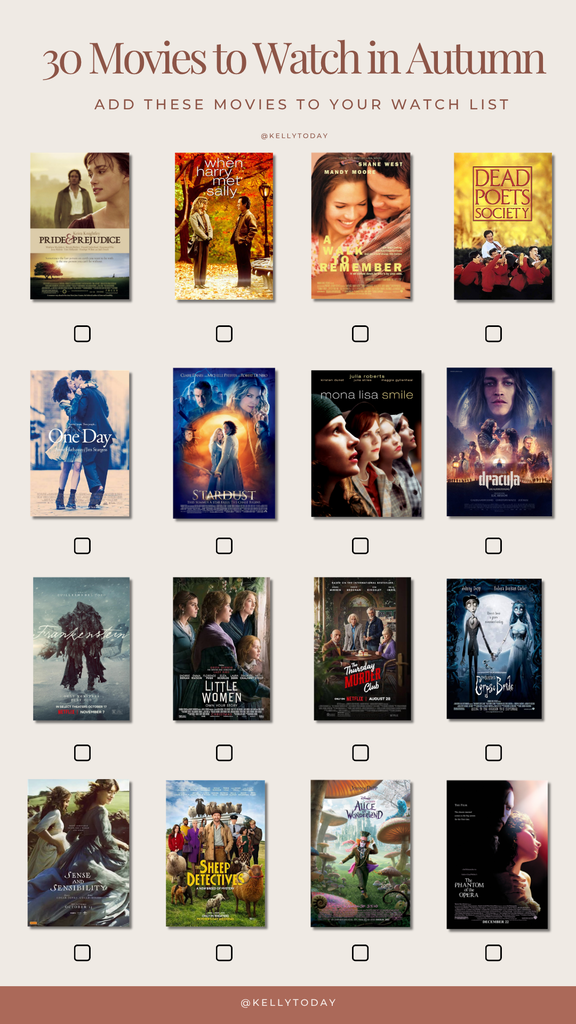 30 Movies to Watch in Autumn for the Ultimate Cosy Movie Night